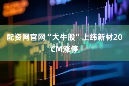 配资网官网“大牛股”上纬新材20CM涨停